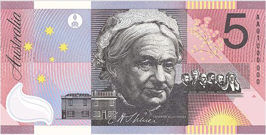 Commemorative $5 banknote used to celebrate the Centenary of Federation.
