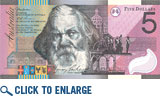 Commemorative $5 banknote used to celebrate the Centenary of Federation.