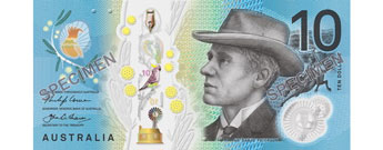 Image of second polymer series ten dollar note