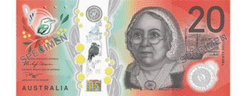 Image of second polymer series twenty dollar note